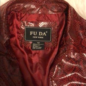 FU DA Jackets & Coats - FU DA faux snake skin leather jacket FU DA Jackets & Coats - FU DA faux snake skin leather jacket